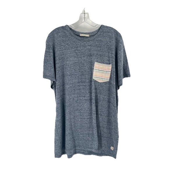 Marine Layer Blue Signature Pocket Tee Denim Neps 13796 Sz XL Mens - Picture 1 of 6